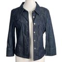 DKNY  Jeans Vintage Y2K Gathered Bib Yoke 3/4 Sleeve Dark Denim Jacket Photo 2