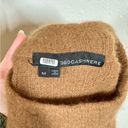 360 Cashmere  Vera Ribbed 100% Cashmere Mock Neck Balloon Sleeve Sweater Cognac Photo 7