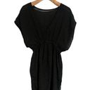 Cupshe  Delina Plunge Cover Up Swim Dress Womens Medium Black Beachwear Sheer NEW Photo 0