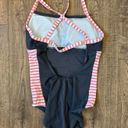 Nike  Laser Stripe Crossback One Piece Swimsuit Photo 5