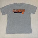 Vintage 90s Clemson Champion Tshirt Ladies Large Stitched Wording Gray Photo 2