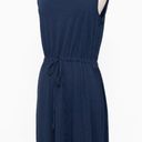 Eileen Fisher . Mock Neck Tie Waist Sleeveless Dress. Photo 7