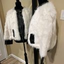 Faux Fur Jacket faux leather jacket Bomber jacket coat trench parka fur coat winter loose jacket White Photo 6