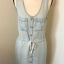 Harper  Chambray Button Down Mini Dress Photo 0