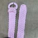 Vintage Women’s Wide Pink Woven Belt Size XS Photo 6