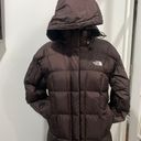 The North Face Quilted Brown Metropolis 600 Down Puffer Parka Jacket Photo 4