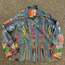 Flashback Art to Wear REVERSIBLE Colorful Floral Festival Jacket Bohh Patchwork Size M Photo 5