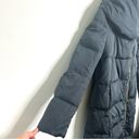 Cole Haan  Hooded Asymmetric Zip Down Feather Puffer Coat Jacket Graphite Gray Photo 8