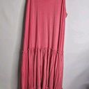 Sundry  Pink Tiered Bohemian Maxi Dress Cotton Modal Blend Size 1 4-6 Small Photo 2