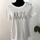 Rae Dunn  White BRIDE Short Sleeve Graphic NWT Photo 3