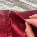 Bebe  Genuine Red Leather Skirt Photo 7