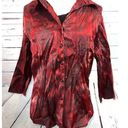 Notations NWOT  Womens Twofer Blouse w Attached Tank Bling Holiday Large Rayon Photo 0