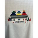 Bonworth Vintage  T-Shirt Size Medium Women's Gone Shopping Embroidered T-Shirt Photo 1