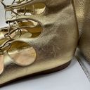 Christian Louboutin  Sparty Flat Nappa Laminata Light Gold Gladiator Sandals 40 Photo 11