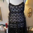 In Bloom  by Jonquil vintage black lace slip dress nightie. Photo 0