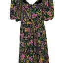 Donna Morgan Multi Color Mini Flowy Floral Dress Size 6 V-Neckline Puff Sleeves Photo 9
