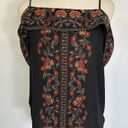 Socialite  paisley off shoulder top spaghetti strap floral black red blouse sz S Photo 0