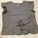 Roommates Chic checkered Tie-Front Blouse Photo 8