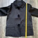 The Row Front Shop Black Sheen Pom Snap Blazer Jacket XS Photo 7