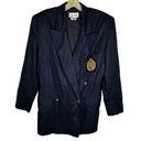 Rafaella Vintage  Navy Linen Blazer Photo 0