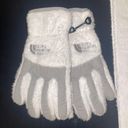 The North Face  White Fleece Denali Gloves & Scarf Set Photo 1