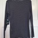 U.S. Polo Assn. striped long sleeve ribbed thermal shirt Navy & White medium NWT Photo 3