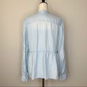 Caslon  100% Lyocell Chambray Bleach Button Down Peplum Top Photo 7