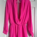 superdown kaycie drape neck romper XS Hot Pink Photo 0