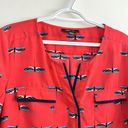 Style & Co  Red Vermillion Dragonfly Lightweight Blouse ~ Size Medium Photo 1