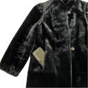 Vintage Sears Womens Winter Jacket Dress Coat Faux Fur Cord Accent Black 11 12 Photo 3