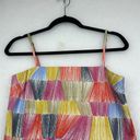 Kate Spade Saturday multi color fit flare abstract Square neckline Top Sz XS Photo 2