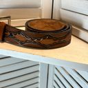 Vintage C&J Full Grain Cowhide Belt With Horse Buckle Photo 2