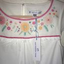 Southern Tide  Dress White Seersucker Embroidered Dress Sz 4 NWT Floral Fringe Photo 4