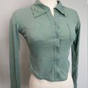 Halara  Collared Button‎ Front Cropped Knit Top NWOT Small Photo 2