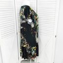 Tiana B Abstract Floral Beaded Neck Ruffle Hem Shift Dress Brown Multi 14 Photo 2