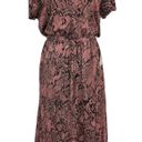 The Vanity Room New Snake Print Handkerchief Hem Dress V-Neck Flutter Sleeve Photo 0