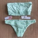 PilyQ  Azura Smocked Bandeau & Smocked Teeny Bikini Bottom Large NWT Photo 5