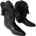 Durango  Boots Black Leather Western Fringe Festival Boot Women's Size 6.5M Photo 1