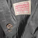 Jones New York  Black Double Breasted Wool Lined Rain Trench Coat Size Large Photo 9