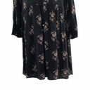 Nordstrom E2 Black Floral Printed A-Line Mini Dress S Photo 3