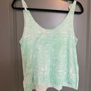 Ecote Ecoté blue & white tank top size small.  Photo 9