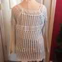 Love Marks off white crochet sweater sz L Photo 2