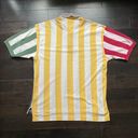 Tommy Hilfiger Vintage Y2K  Striped Cotton Green, Yellow, Blue, & Red Polo Button Short Sleeve Sz. XL Photo 7