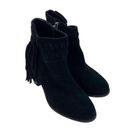 Jessica Simpson  Chassie Black Suede Leather Fringe Ankle Boot Booties Womens 6M Photo 9