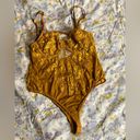 Windsor LG  Mustard yellow cut out lace bodysuit Photo 1