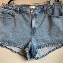 Abercrombie & Fitch  Mom Shorts High Rise Curve Love Blue Denim Size 34 / 18 Photo 1