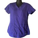 Grey's Anatomy Grey’s Anatomy By Barco Purple Shirt Tee Top Short Sleeve V Neck  Photo 0