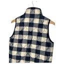 J.Crew  Down Puffer Vest Womens XS Plaid Quilted Zip Front High Neck Preppy Blue Photo 9