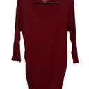 A pea in the pod Women's Maternity  Pregnant Maroon L/S Scoop Neck Shirt Size MED Photo 0