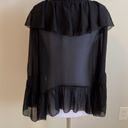 Rebecca Minkoff Black Chiffon Patti Blouse Photo 4